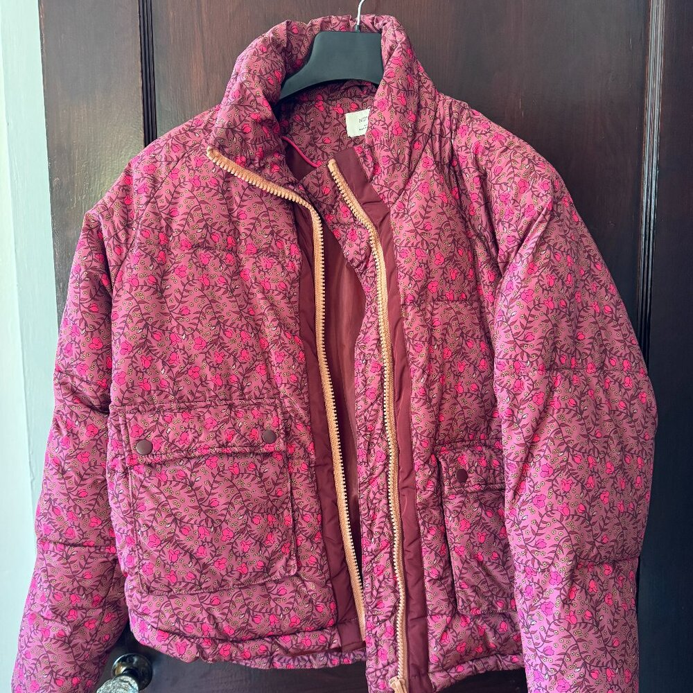 Floral print puffer